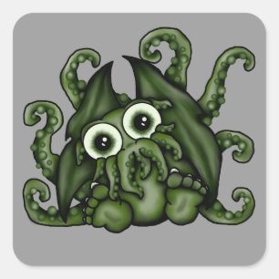 Cthulhu-Stickers Vierkante Sticker