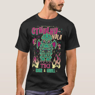Cthulhu Tiki Bar Creepy Schattige Hawaïaans Liefde T-shirt