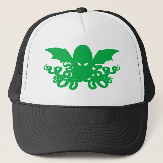 Cthulhu Trucker Hat - Green Pet (Voorkant)