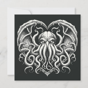 Cthulhu Valentijnsdag Lovecraft Horror Kaart
