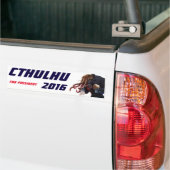 "Cthulhu voor president 2016" Bumpersticker (Op Truck)