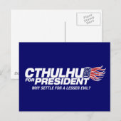 cthulhu voor president - waarom een minder groot e briefkaart (Voorkant / Achterkant)