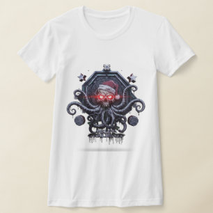 Cthulhu's Winter Cult: De "Merry CTHULHUMAS" Goth T-shirt