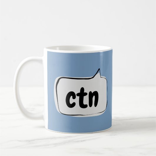 ctn Spraakballon - Kan nu niet praten Koffiemok (Links)