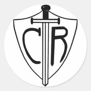 CTR kies het Juiste Sword en schild Ronde Sticker