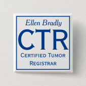 CTR-pin met jouw naam Vierkante Button 5,1 Cm (Voorkant)