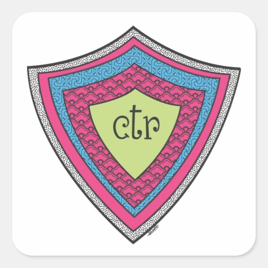 CTR-Sticker Vierkante Sticker (Voorkant)