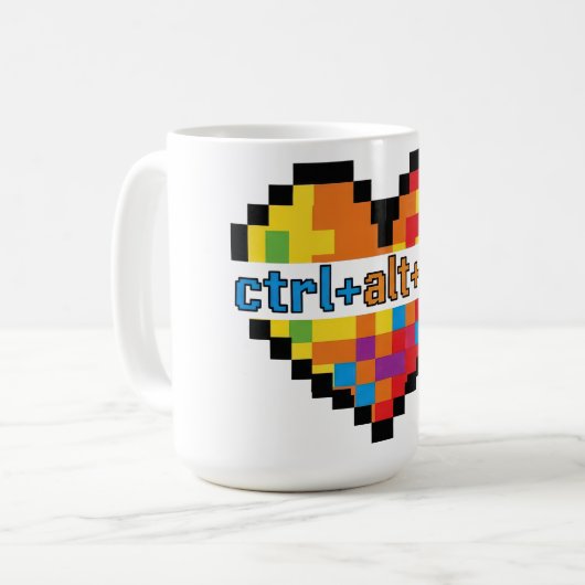 ctrl + alt + dad Geek Dad T-Shirt Koffiemok (Voorkant links)