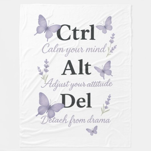 CTRL, ALT, DEL FLEECE DEKEN (Voorkant)