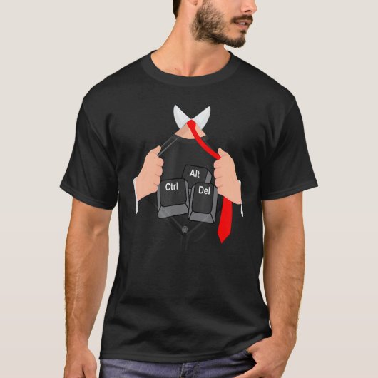 Ctrl Alt Del I Computer Hacker Code Hacking It Pro T-shirt (Voorkant)