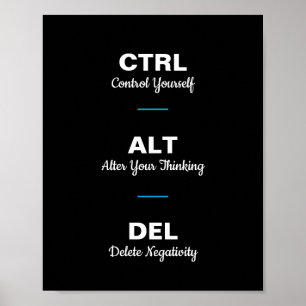 Ctrl Alt Del Prijsopgave Motivatie Gezegden Poster