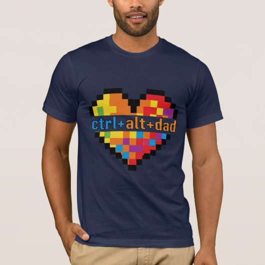 ctrl + alt + papa T-Shirt Geek Papa (Devant)