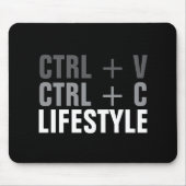 CTRL + C, CTRL + V Levensstijl Muismat (Voorkant)