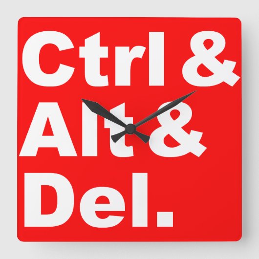 CTRL et alt et horloge murale de Del (Recto)