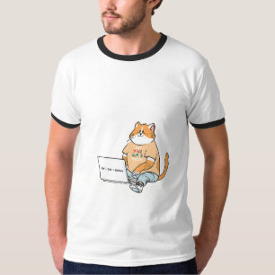 Ctrl Kat Verwijderen Fun T-shirt Met Kat En Laptop
