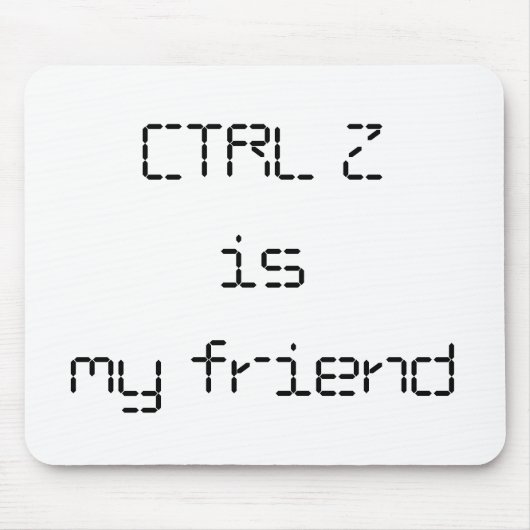 CTRL Z Mousepad Muismat (Voorkant)