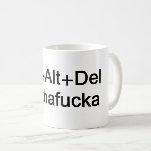 CtrlAltDel vijandige geek mok (Voorkant rechts)