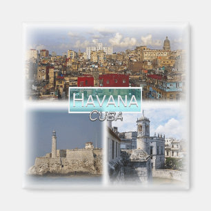 CU0015 Amerika, Cuba, Havana, Koelkast Magneet