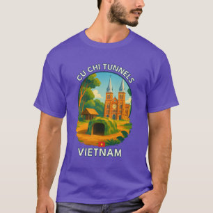 Cu Chi Tunnels HCMC Regio Vietnam Iconisch Azië La T-shirt