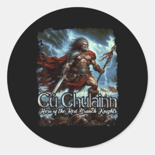 Cu Chulain Keltische Ierse mythologie Oorlog God Ronde Sticker
