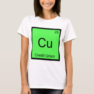 Cu - Creditunie Grappig Chemie Elementsymbool T T-shirt
