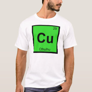 Cu - Cthulhu Scheikunde Periodiek Systeem Symbool T-shirt