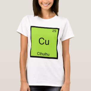 Cu - Cthulhu T-Shirt Symbole Élément Chimie Drôle