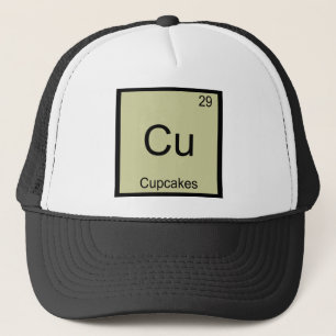Cu - Cupcakes Grappige Chemie Elementsymbool T-shi Trucker Pet