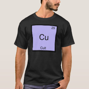 Cu - T-shirt drôle de symbole d'élément de chim