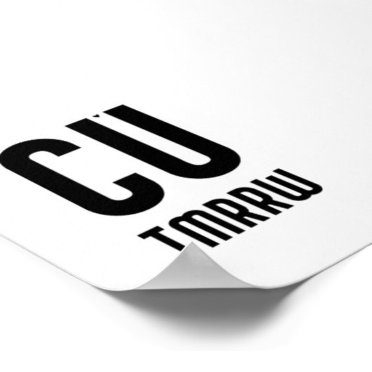 CU TMRRW - minimalistic typography poster (Coin)