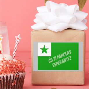 Ĉu vi parolas Esperante? Rechthoekige Sticker
