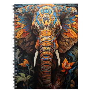 Cuaderno Animales En Arte Vitral Elefante Notitieboek