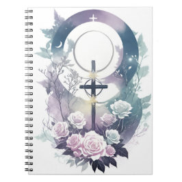 Cuaderno cross tattoo flower 34 notitieboek