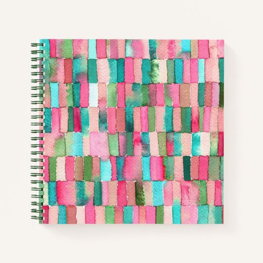 Cuaderno cuadrado con disease ño de acuarela notitieboek (Voorkant)