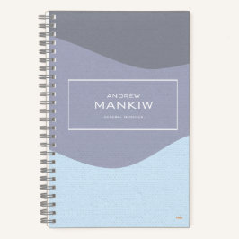 Cuaderno Cuadriculado Waves Blue-Gray Gridded Notitieboek
