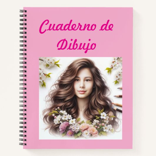 Cuaderno de dibujo floral notitieboek (Voorkant)