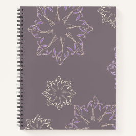 Cuaderno de espiral con diseño de plantas. notitieboek