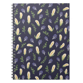 Cuaderno de espiral flor de agua y lavanda notitieboek