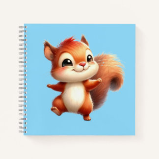 Cuaderno espiral con diseño de linda ardilla notitieboek