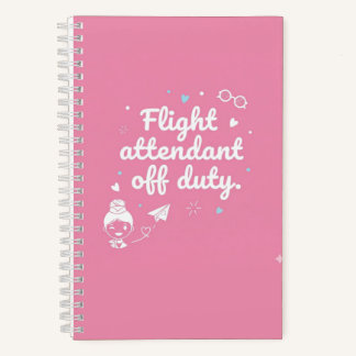 Cuaderno "Flight Attendant Off Duty" -Pink Edition Notitieboek
