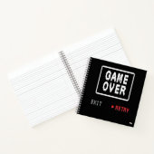 Cuaderno Game Over Retry Insert Coin Notitieboek (Binnen)
