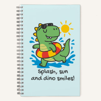 Cuaderno infantil espiral con dinosaurio veraniego notitieboek