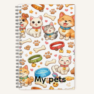 cuaderno masccotas notitieboek