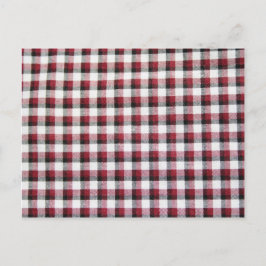 Cuadrille rood wit en zwart stijl briefkaart