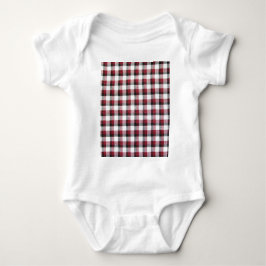 Cuadrille rood wit en zwart stijl romper