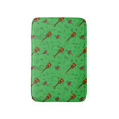 Cuatro and Maracas with Music Notes on LIGHT GREEN Badmat (Voorkant Verticaal)