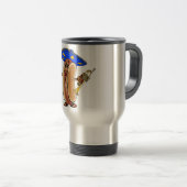 Cuauh's Hot Dog-o Cartoon Mariachi Hot Dog in een Reisbeker (Voorkant rechts)