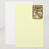 Cuauhtli aztèque - papeterie (Brown) d'Eagle (Devant / Derrière)