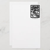 Cuauhtli aztèque - papeterie (noire) d'Eagle (Devant / Derrière)