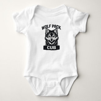 Cub baby wolf pak matchende familie tee one piece romper